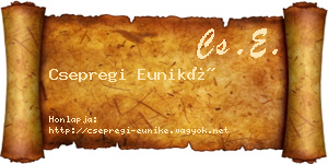 Csepregi Euniké névjegykártya